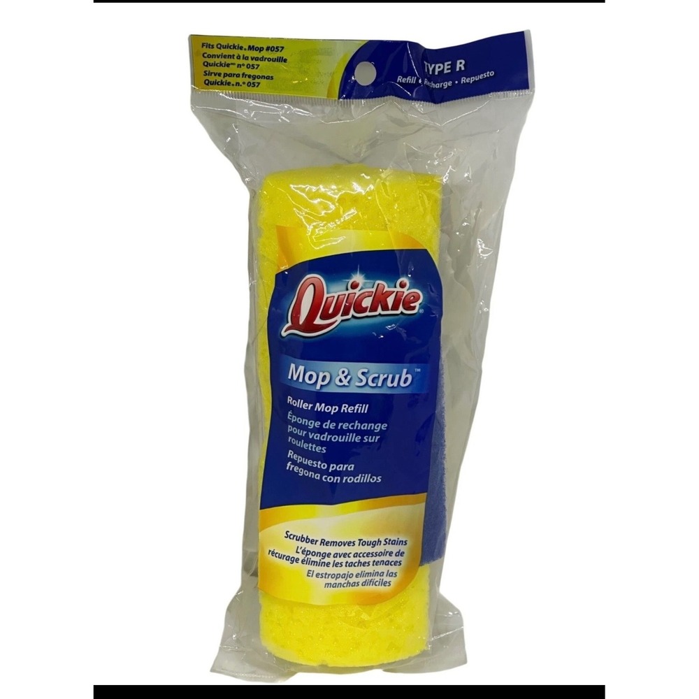 NEW Quickie Mop Refill Type R Fits Quickie Mop 057 Yellow Blue